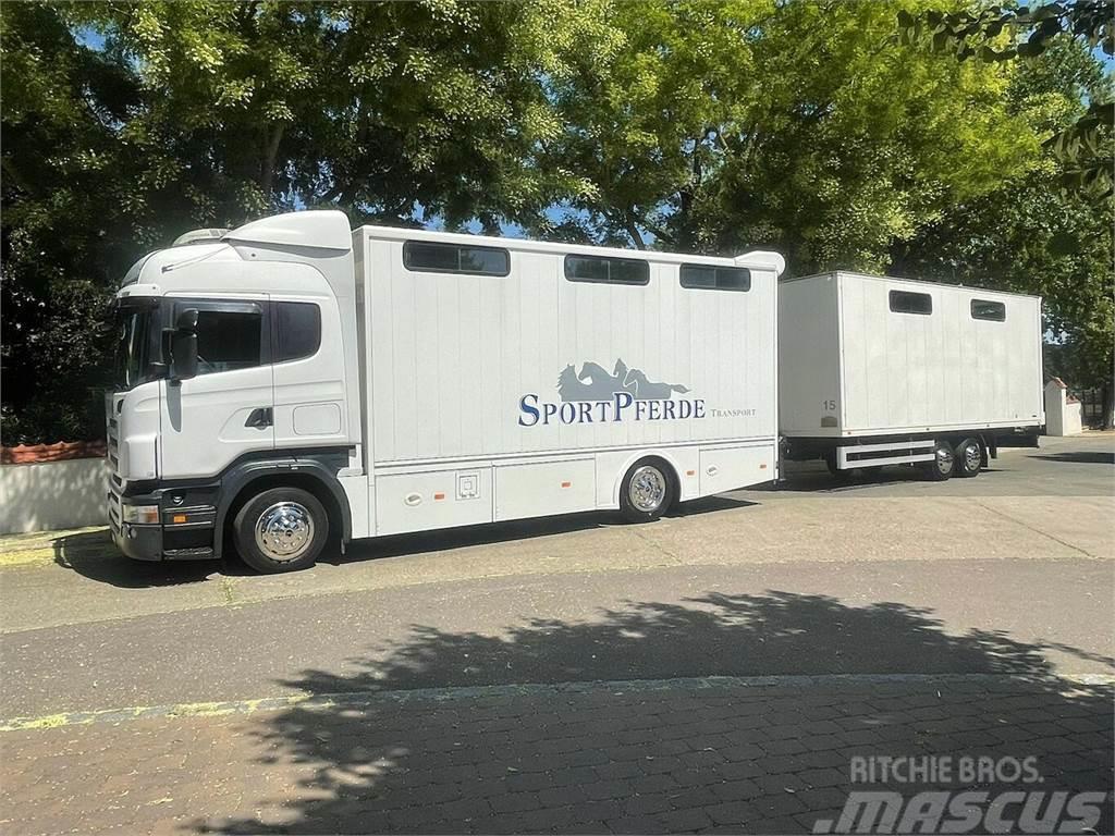 SCANIA R310 mit Spier Hänger 15 Pferde Kamioni za prevoz životinja