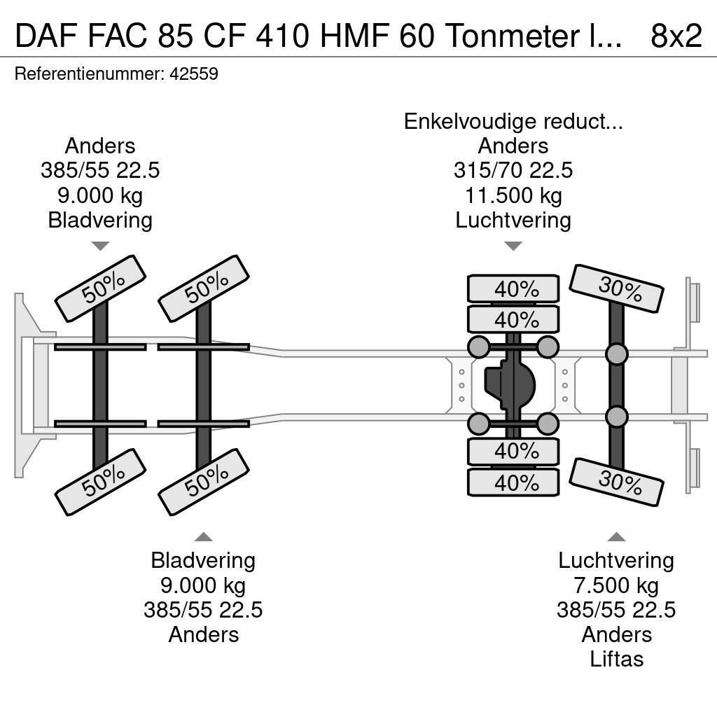 DAF FAC 85 CF 410 HMF 60 Tonmeter laadkraan + Fly-Jib Polovne dizalice za sve terene