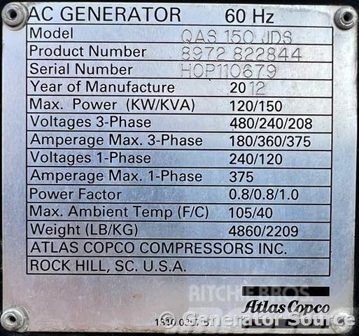 Atlas Copco 120 kW - FLORIDA Dizel generatori