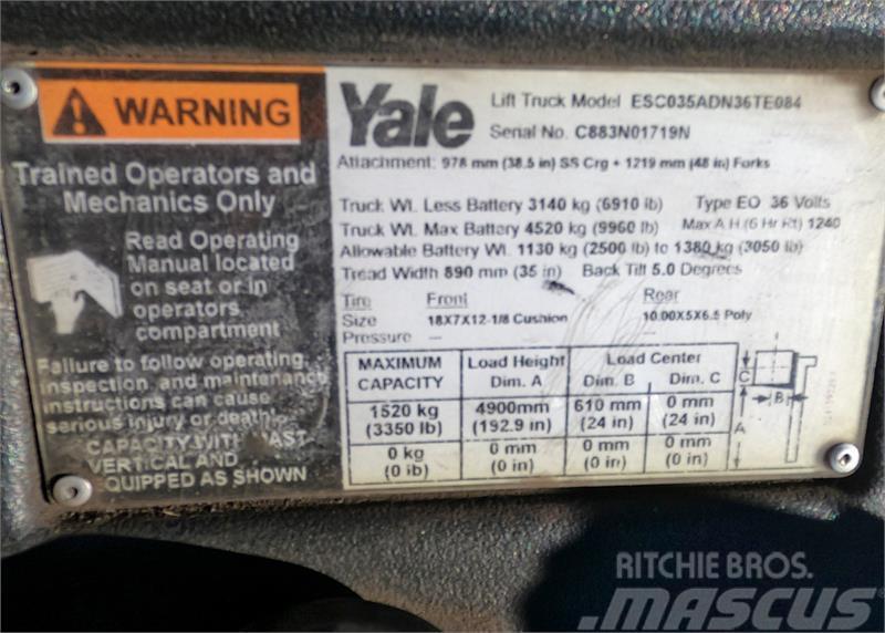 Yale ESC035AC Električni viljuškari