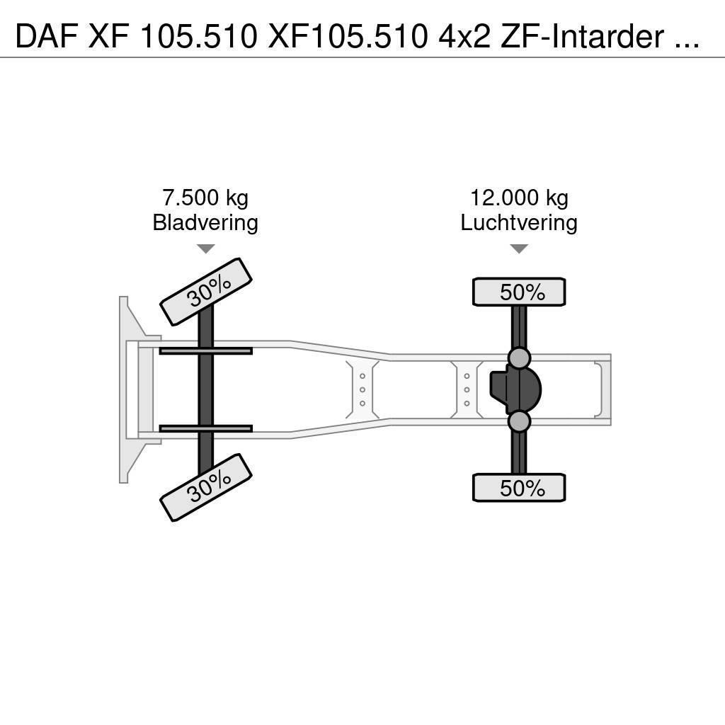 DAF XF 105.510 XF105.510 4x2 ZF-Intarder Euro 5 ADR Tegljači