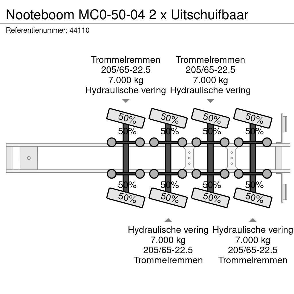 Nooteboom MC0-50-04 2 x Uitschuifbaar Poluprikolice labudice