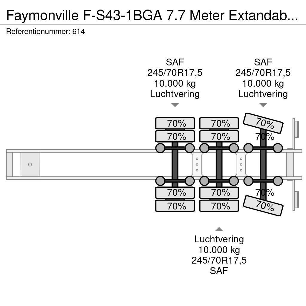 Faymonville F-S43-1BGA 7.7 Meter Extandable MEGA Topcondition! Sanduk poluprikolice