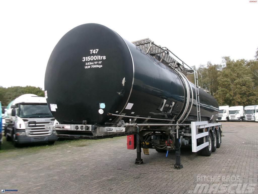 Crossland Bitumen tank inox 33 m3 / 1 comp + compressor + AD Poluprikolice cisterne