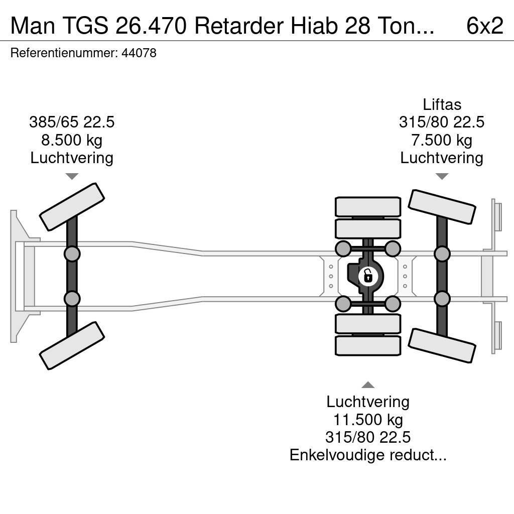 MAN TGS 26.470 Retarder Hiab 28 Tonmeter laadkraan NEW Polovne dizalice za sve terene