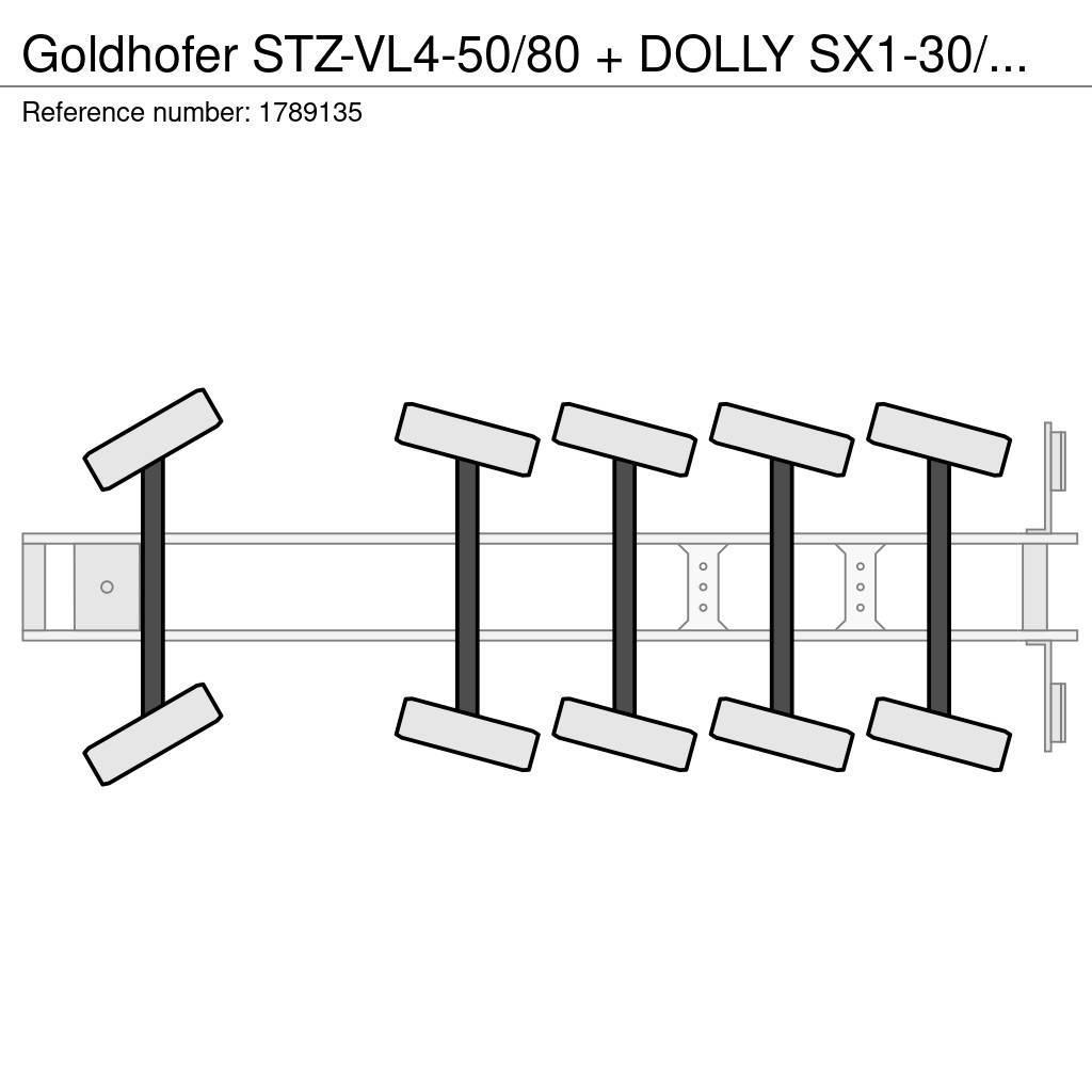 Goldhofer STZ-VL4-50/80 + DOLLY SX1-30/80 1+4 LOWLOADER/DIEP Poluprikolice labudice