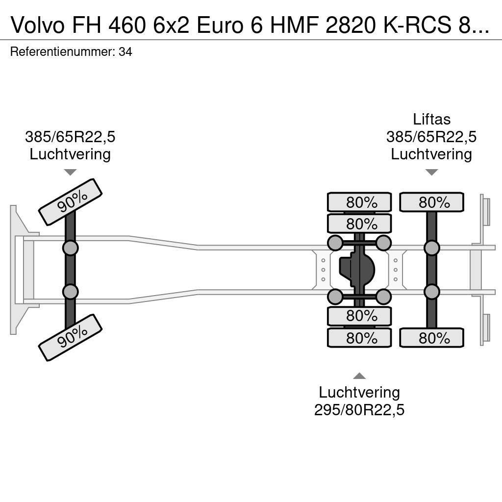 Volvo FH 460 6x2 Euro 6 HMF 2820 K-RCS 8 x Hydr Crane Ye Polovne dizalice za sve terene