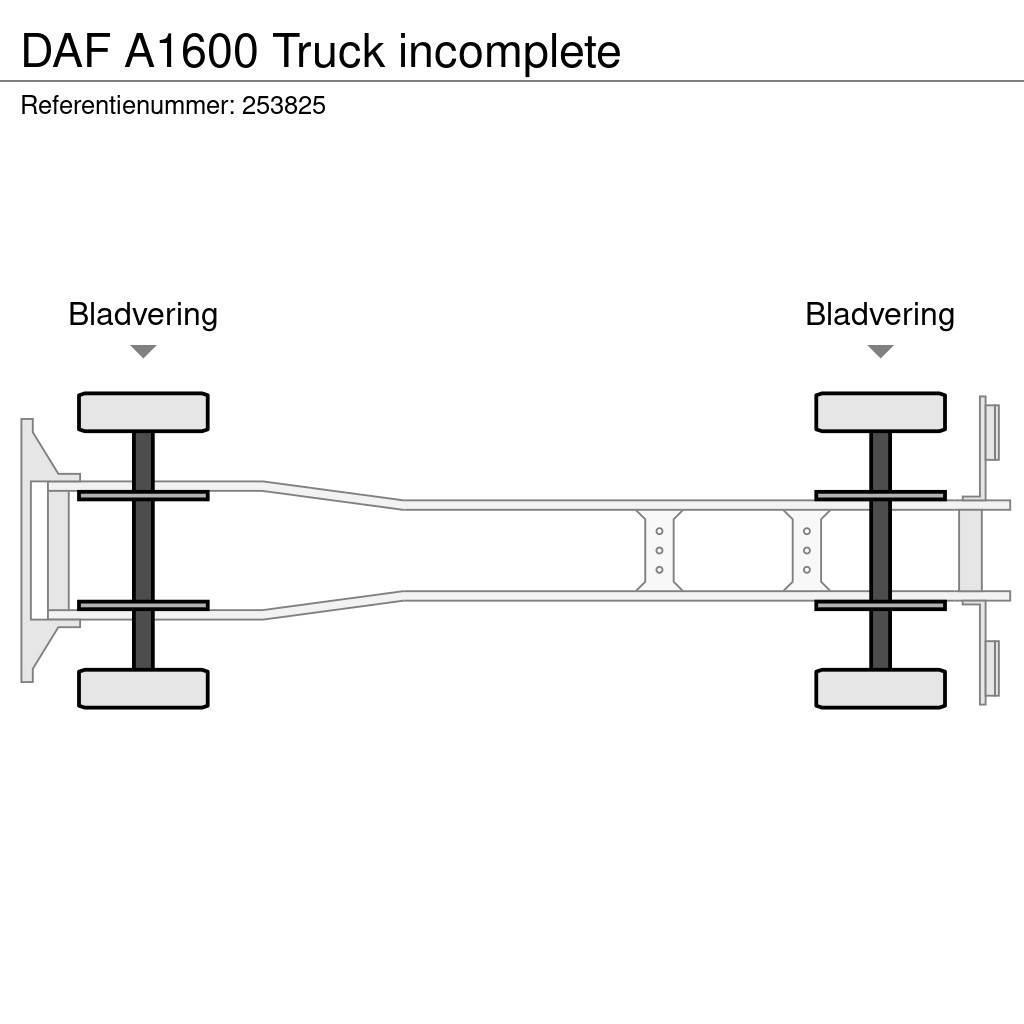 DAF A1600 Truck incomplete Kamioni-šasije
