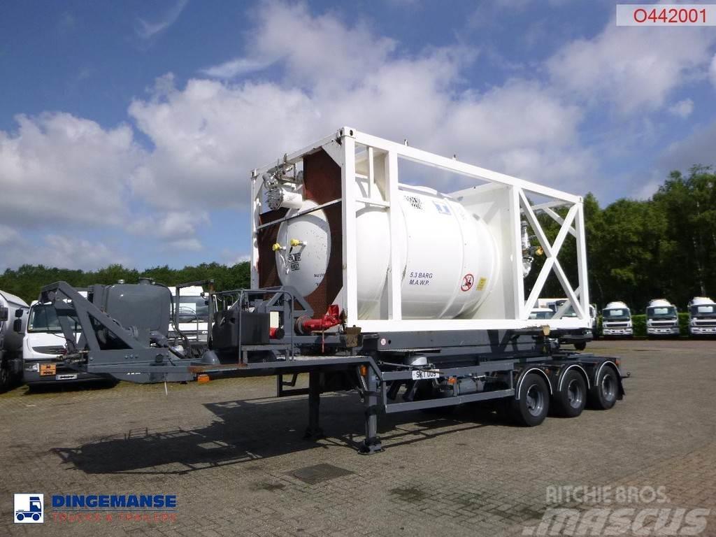  HTS 3-axle container trailer (sliding, tipping) + Kiper poluprikolice