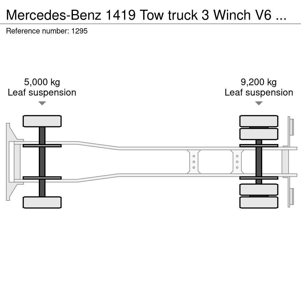 Mercedes-Benz 1419 Tow truck 3 Winch V6 Very Clean Condition Šleperi za vozila