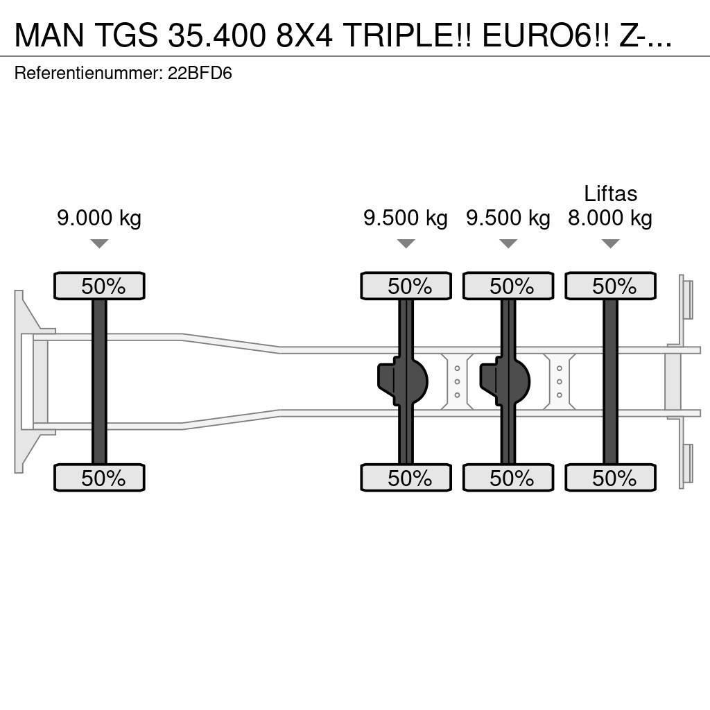 MAN TGS 35.400 8X4 TRIPLE!! EURO6!! Z-KRAAN/KIPPER!!TO Kiperi kamioni
