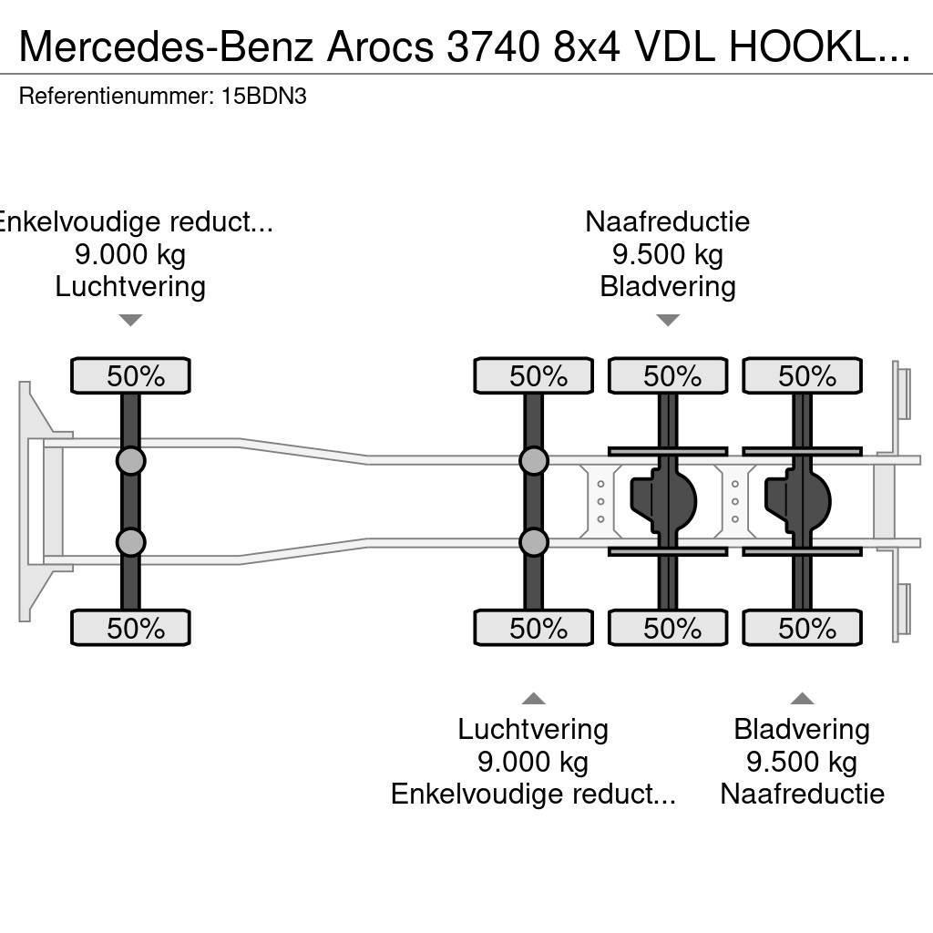 Mercedes-Benz Arocs 3740 8x4 VDL HOOKLIFT! TOP!HAAKARM/CONTAINER Rol kiper kamioni sa kukom za podizanje tereta