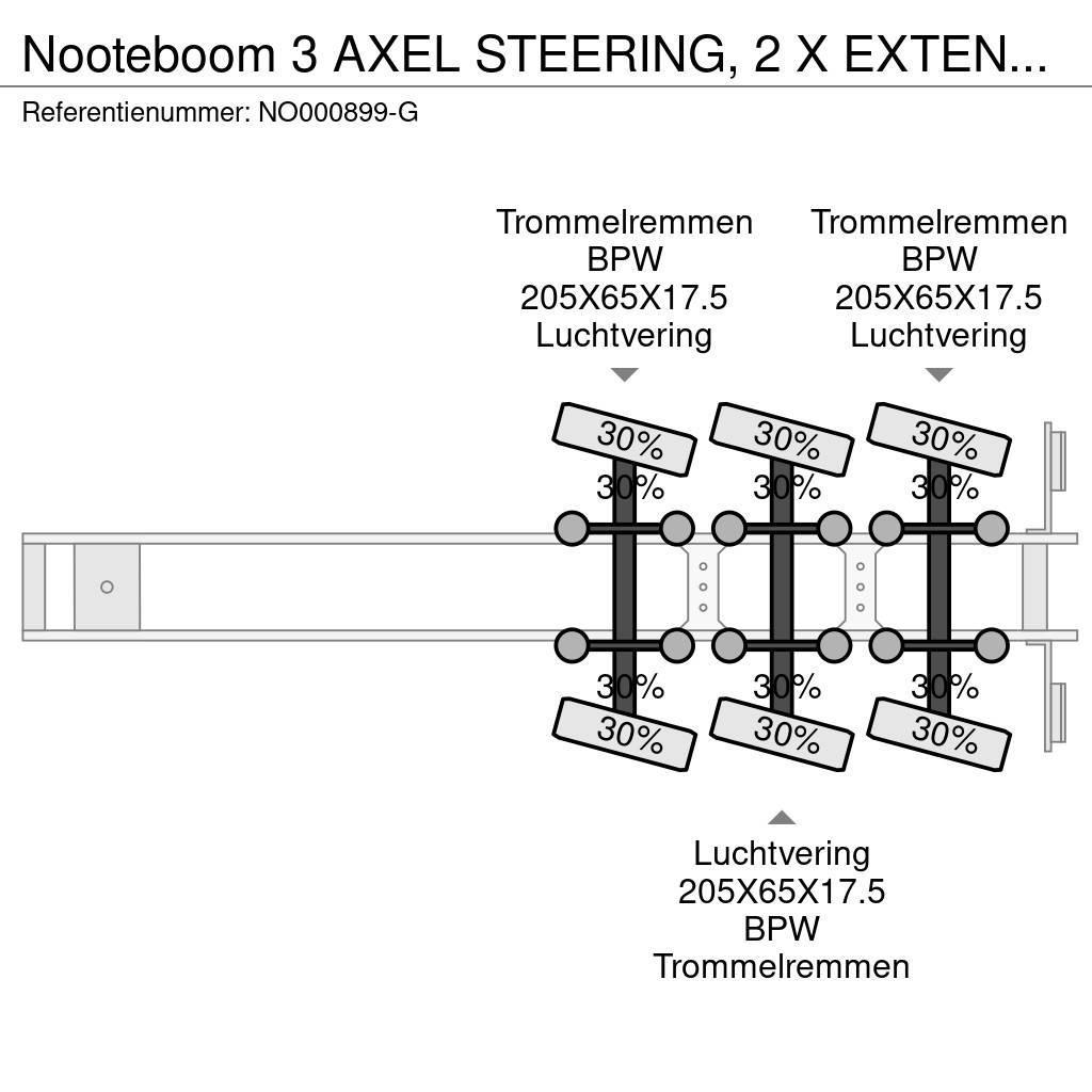 Nooteboom 3 AXEL STEERING, 2 X EXTENDABLE, LENGTH 10.9 M + 8 Poluprikolice labudice
