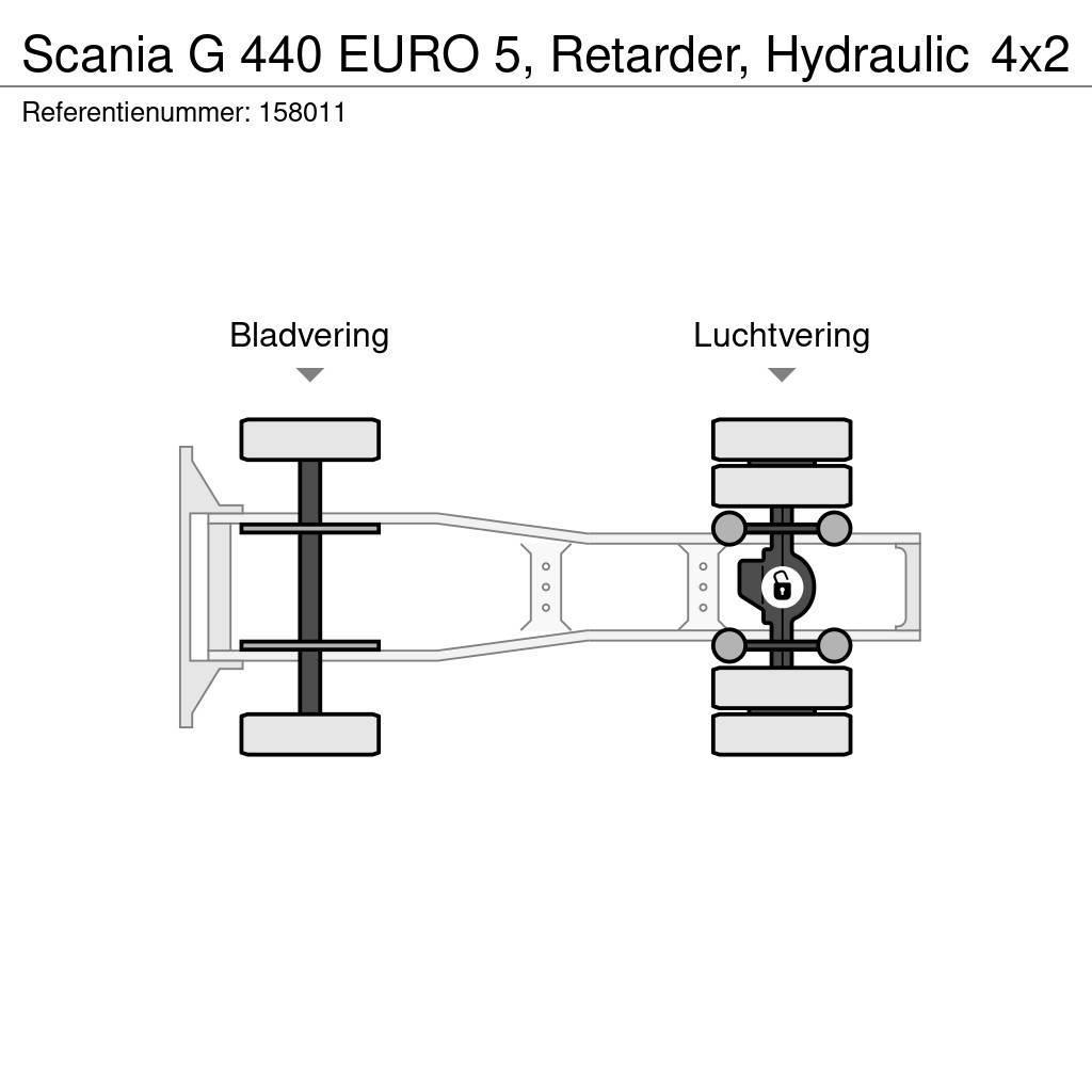 Scania G 440 EURO 5, Retarder, Hydraulic Tegljači