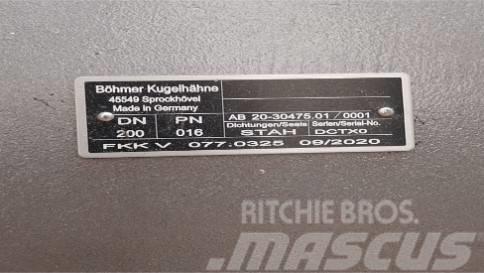  Robinet à boisseau BOHMER FKKV DN 200 PN16 Priključci za mašine za pranje pod visokim pritiskom