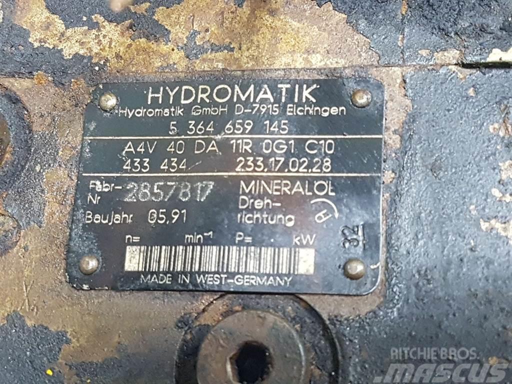 Schaeff HML25-Hydromatik A4V40DA11R0G1C10-Drive pump Hidraulika