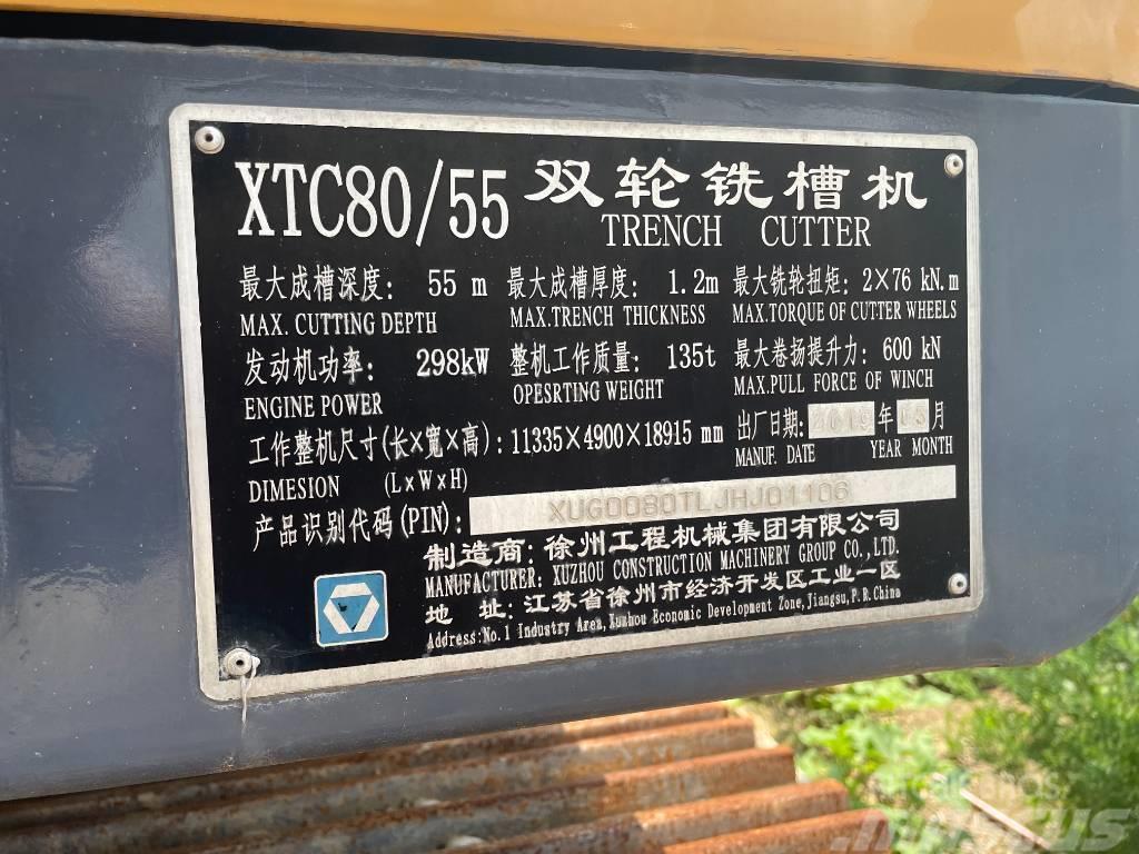  徐工 XTC80/55 Gusenice, lanci i podvožje