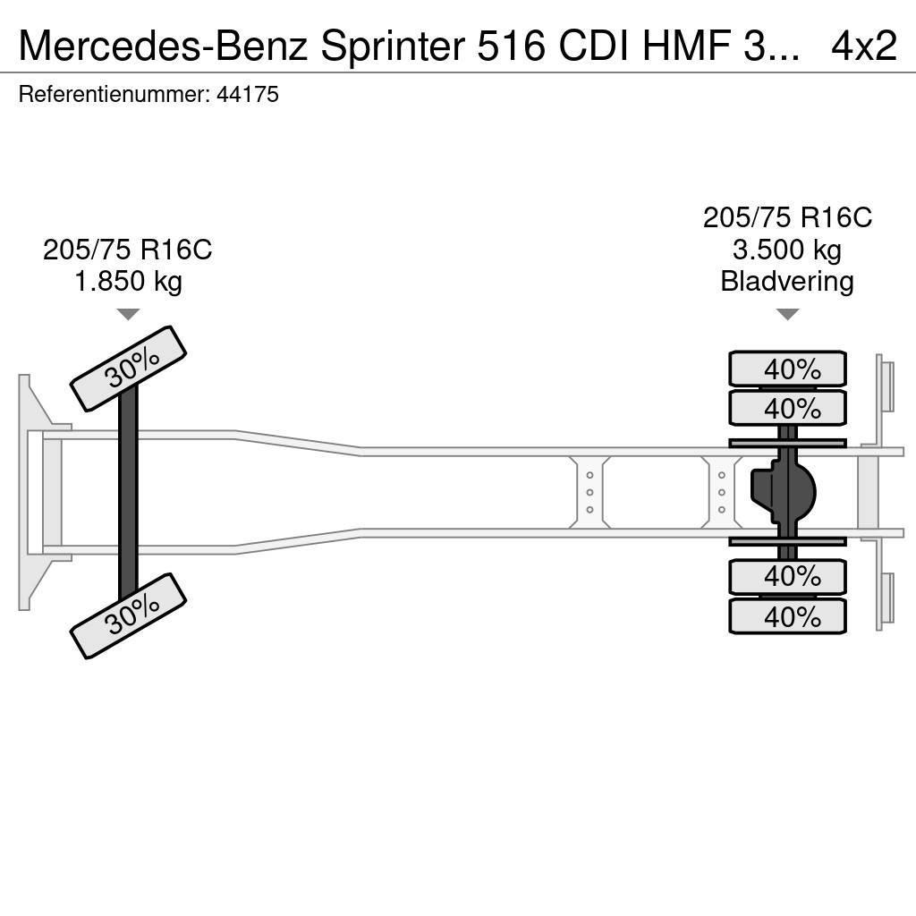 Mercedes-Benz Sprinter 516 CDI HMF 3 Tonmeter laadkraan Polovne dizalice za sve terene
