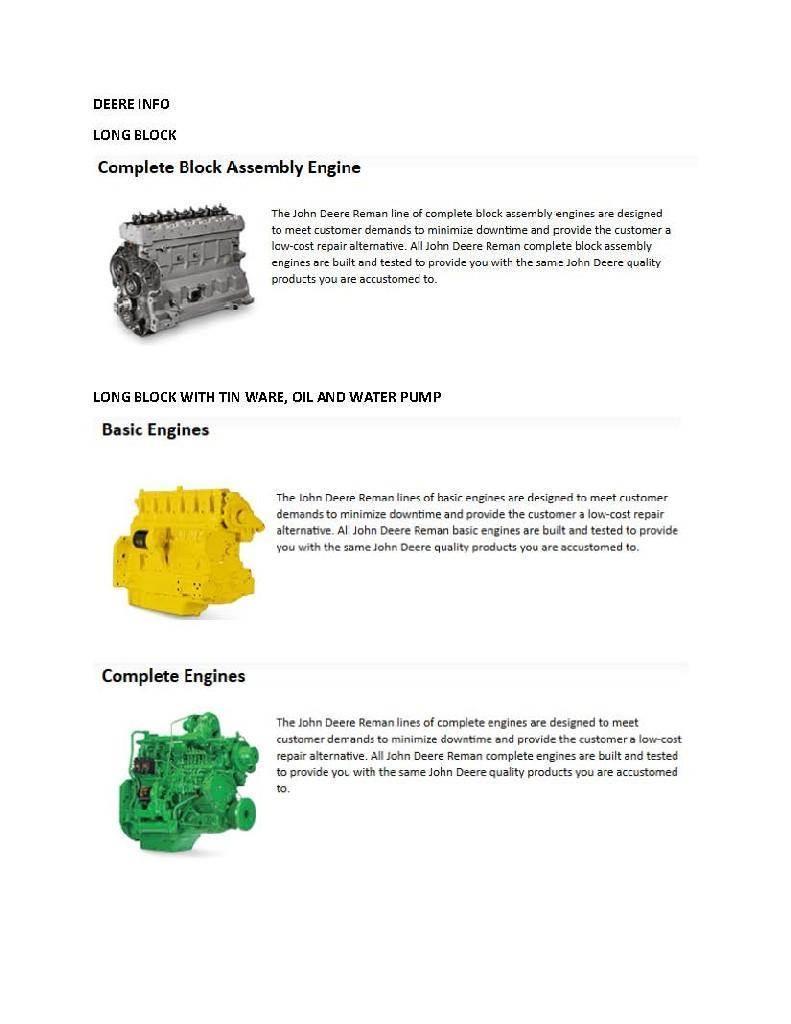 John Deere 4045HF285 Motori za građevinarstvo