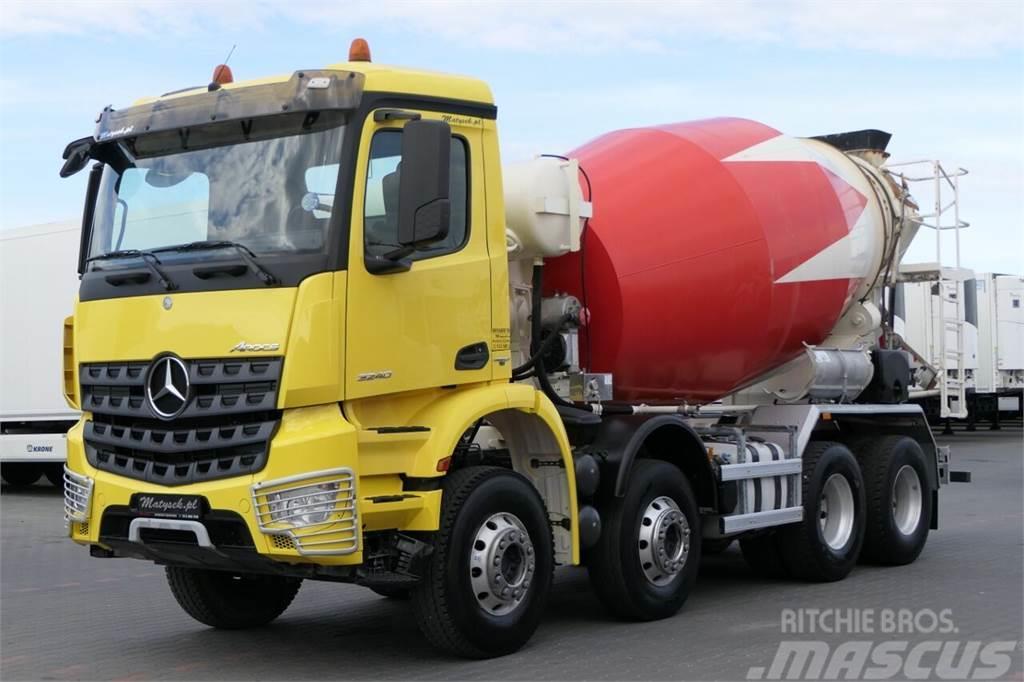 Mercedes-Benz AROCS 3240 / GRUSZKA 9m3 / LIEBHERR / BETONOMIESZA Kamioni mešalice za beton