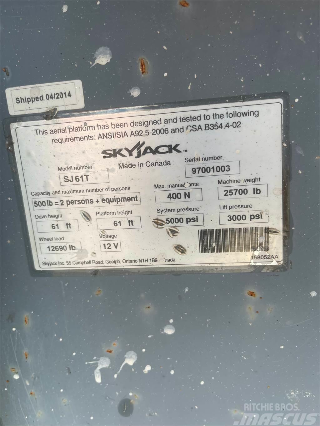 SkyJack SJ61T Boom i dipper strele