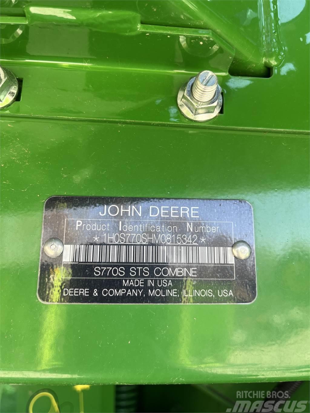 John Deere S770 Kombajni
