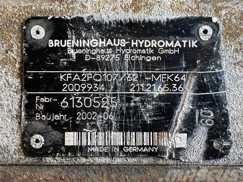 Brueninghaus Hydromatik BRUENINGHAUS HYDROMATIK HYDRAULIC PUMP KFA2FO107 Hidraulika