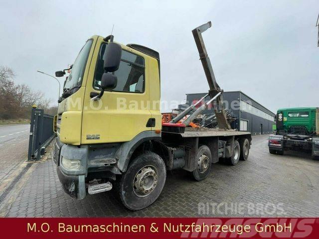 DAF CF 85.410 / 8x4 / AC / Euro 5 / Blatt / Blatt / Rol kiper kamioni sa kukom za podizanje tereta