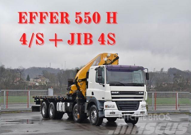 DAF CF 85.480 * EFFER 550 H 4/S+JIB 4S* FUNK / 8x4 Kamioni sa kranom