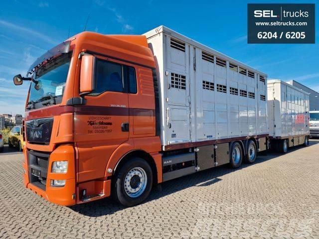 MAN TGX 26.480 / KOMPLETT /Hub/3 Stock/Durchlade Kamioni za prevoz životinja