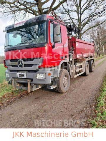 Mercedes-Benz Actros 3344 6x6 2 Seiten Kipper mit Kran Kiperi kamioni