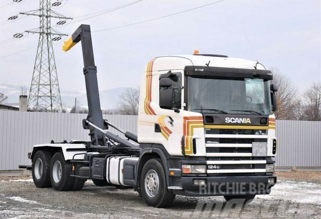 Scania R124 470 Abrollkipper *6x2* Top Zustand ! Rol kiper kamioni sa kukom za podizanje tereta