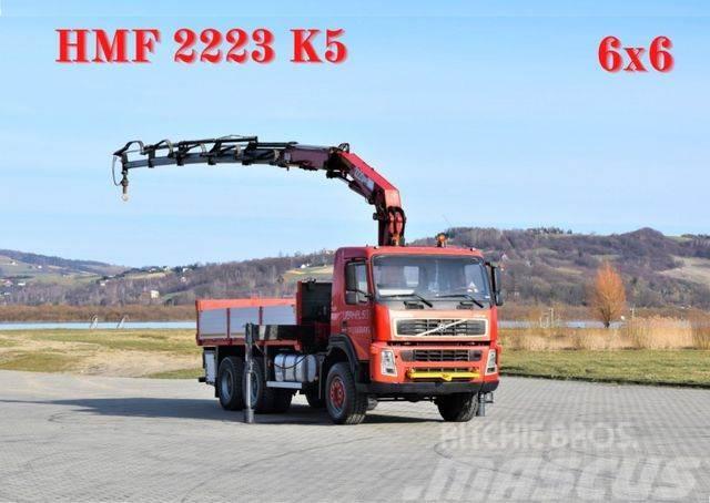 Volvo FM 12 380 Pritsche 5,20m + HMF 2223 K5+FUNK/6x6 Kamioni sa kranom
