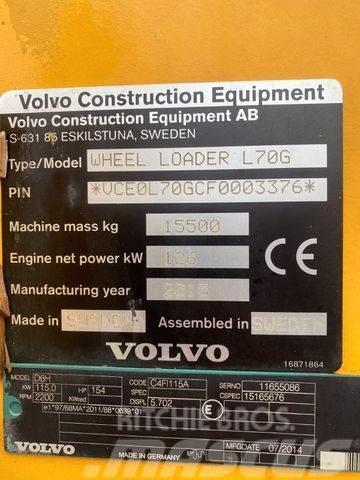 Volvo L70G **BJ. 2015 *19460H/Klima/Hochkippschaufel * Utovarivači na točkove
