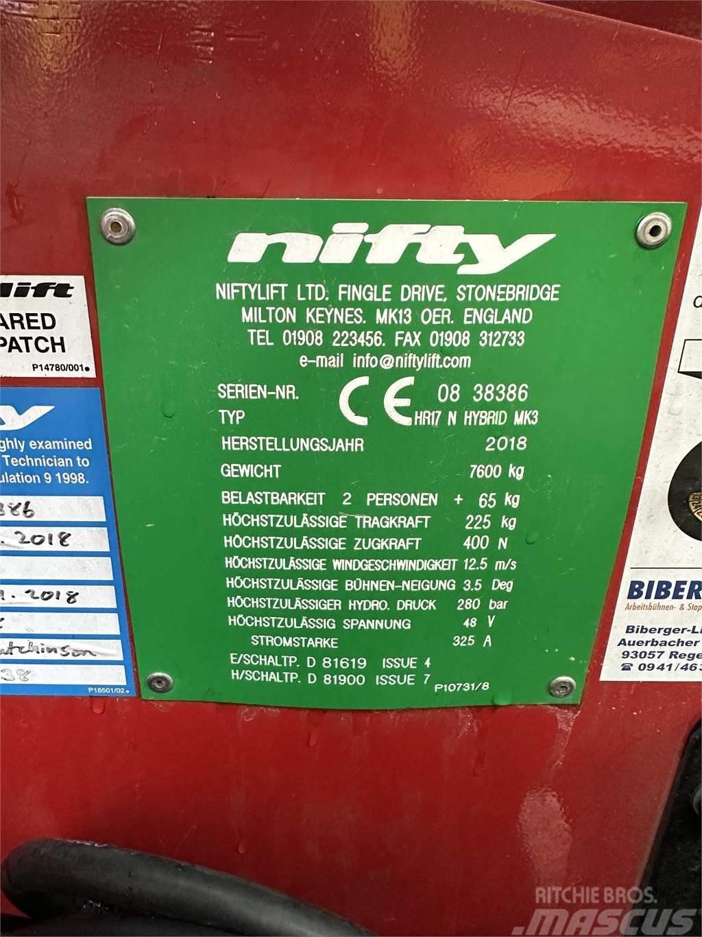 Niftylift HR 17 N HYBRID MK3 Zglobne podizne platforme