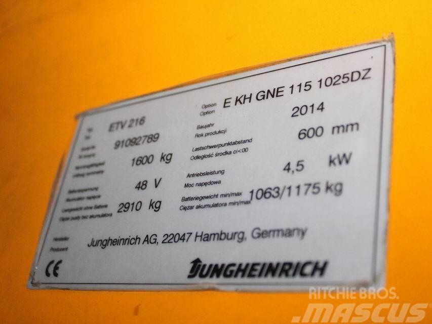 Jungheinrich ETV 216 E KH GNE 115 1025DZ Viljuškari sa pomičnim stupom