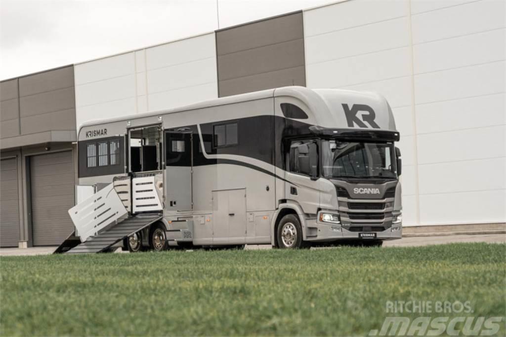 Scania P410 6x2*4 KRISMAR 6 hästar Kamioni za prevoz životinja