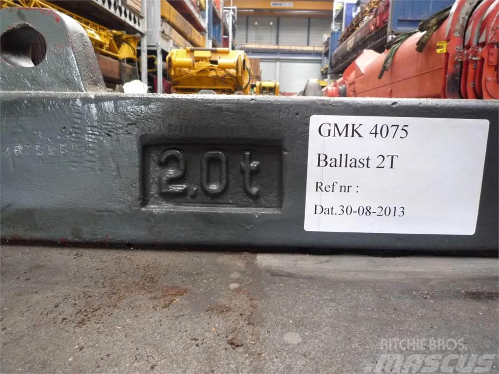 Grove GMK 4075 counterweight 2,0 ton Delovi i oprema za kran