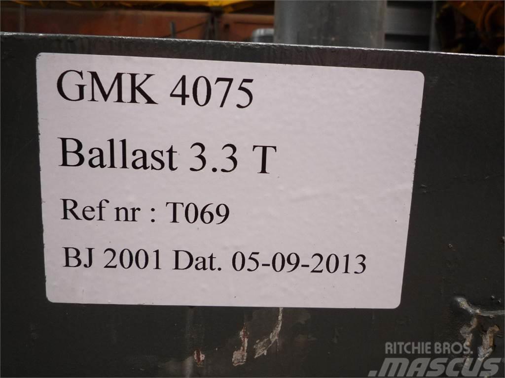 Grove GMK 4075 counterweight 3,3 ton Delovi i oprema za kran